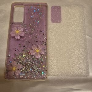 Galaxy 23fe Phone Cover 3d Flowers And Sparkles